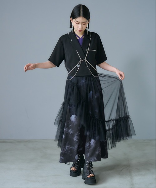 HARE（ハレ） 厚底 サンダル サイドベルトメッシュレースアップ