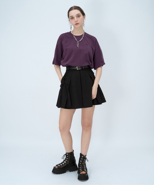 HARE（ハレ） 厚底 サンダル サイドベルトメッシュレースアップ