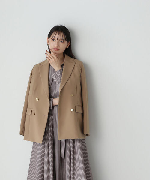 「NATURAL BEAUTY BASIC」 テーラードジャケット MEDIUM ブラウン系その他 レディースの画像