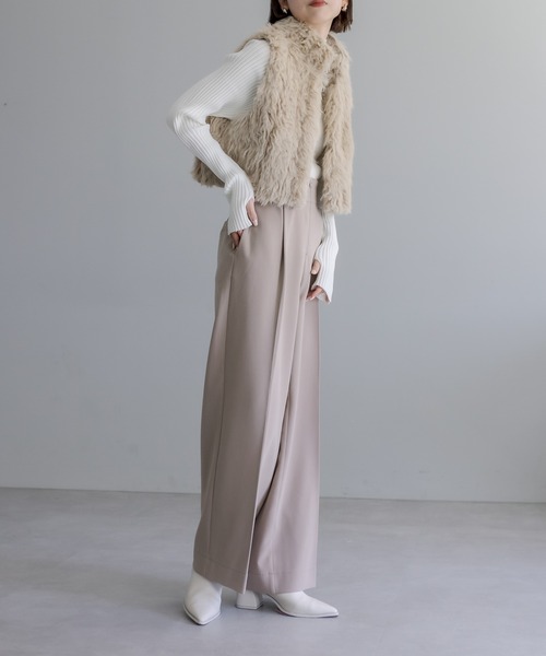 「mystic」 パンツ 2 チャコールグレー レディース_画像2