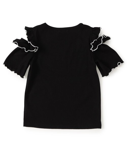 algy（アルジー） tシャツ 肩あきフリルリブTシャツ キッズ 子供服