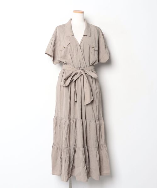 Her lip to シャツワンピース M ベージュ レディース : ZOZOTOWN Yahoo