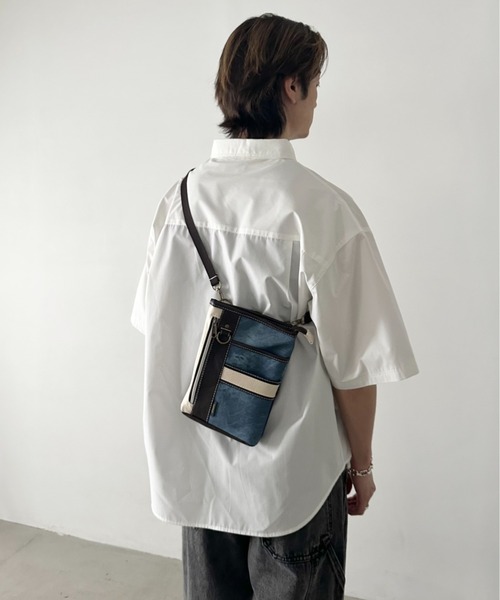 real design スマホショルダー ショルダーバッグ ユニセックス配色