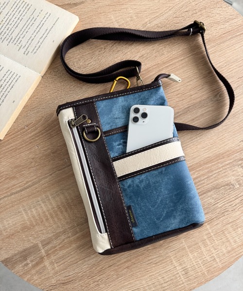 real design スマホショルダー ショルダーバッグ ユニセックス配色
