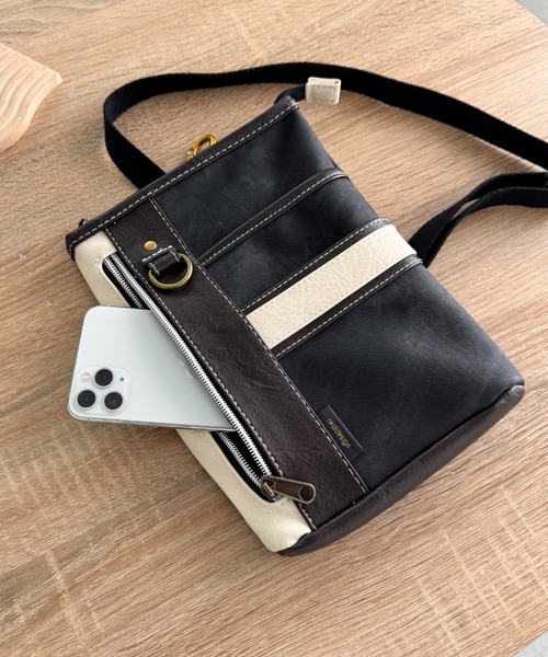 real design スマホショルダー ショルダーバッグ ユニセックス配色