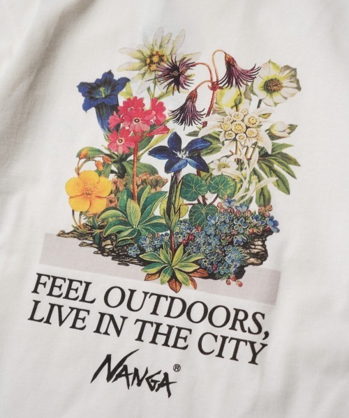 NANGA（ナンガ） tシャツ ECO HYBRID VINTAGE FLOWER TEE エコ