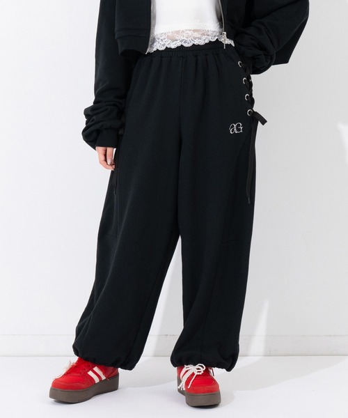 ワイドパンツ パンツ スピンドル スウェット バレルパンツ（別売りSETUP） キッズ 子供服 女の子の画像
