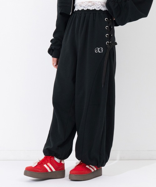 ワイドパンツ パンツ スピンドル スウェット バレルパンツ（別売りSETUP） キッズ 子供服 女の子の画像