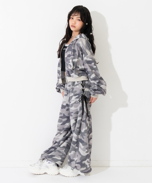 ワイドパンツ パンツ スピンドル スウェット バレルパンツ（別売りSETUP） キッズ 子供服 女の子の画像