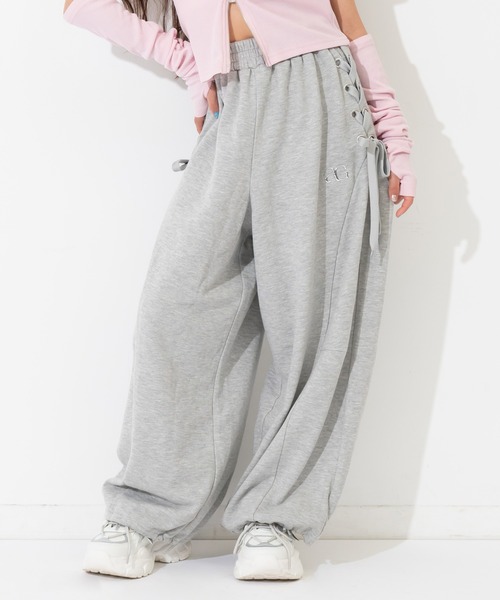 ワイドパンツ パンツ スピンドル スウェット バレルパンツ（別売りSETUP） キッズ 子供服 女の子の画像
