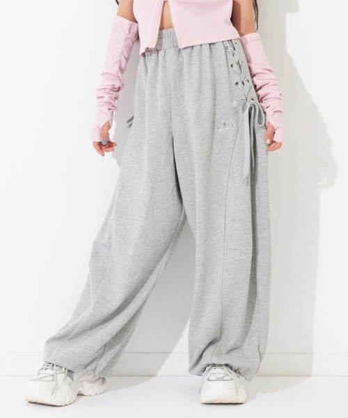 ワイドパンツ パンツ スピンドル スウェット バレルパンツ（別売りSETUP） キッズ 子供服 女の子の画像