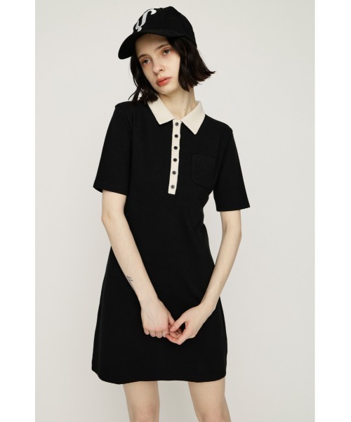 ワンピース SLY BI COLOR COLLAR S/OP SLY（スライ） ワンピース BI COLOR COLLAR S/OP バイカラーカラー