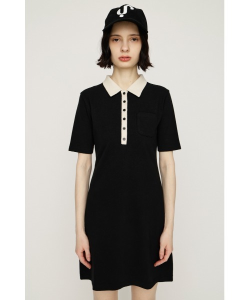 SLY（スライ） ワンピース BI COLOR COLLAR S/OP バイカラーカラー