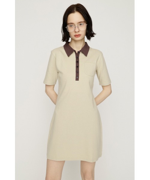 SLY（スライ） ワンピース BI COLOR COLLAR S/OP バイカラーカラー
