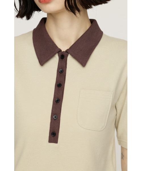 ワンピース SLY BI COLOR COLLAR S/OP SLY（スライ） ワンピース BI COLOR COLLAR S/OP バイカラーカラー