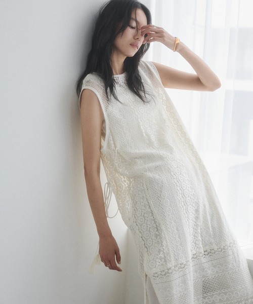 hunch（ハンチ） ベスト ジレ レース ロングジレ レディース