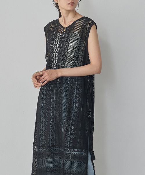 hunch（ハンチ） ベスト ジレ レース ロングジレ レディース