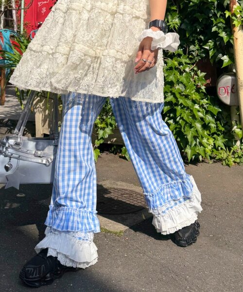 ギンガムチェックパンツ（色：ブルー系）のおすすめ人気商品一覧 通販