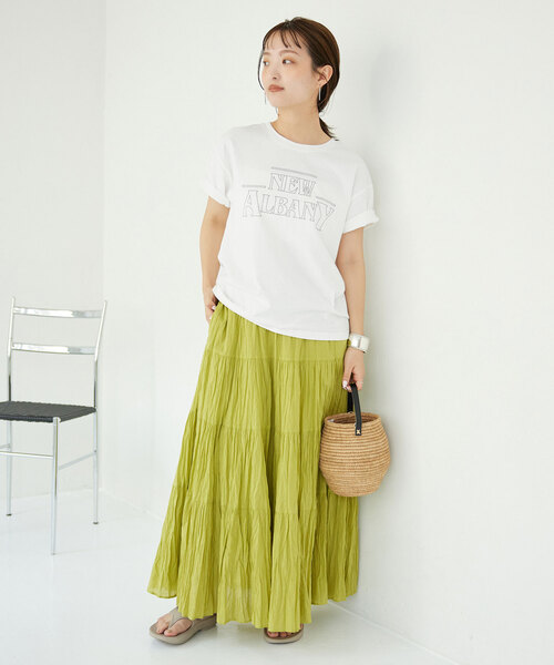 「SLOBE IENA」 半袖Tシャツ FREE ブラウン レディース_画像2