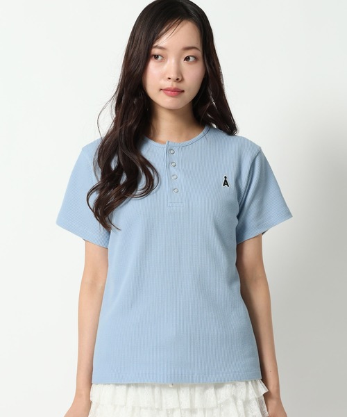 ALAND ヘンリーネック tシャツ 半袖 「UNISEX」ALAND／ロゴヘンリー