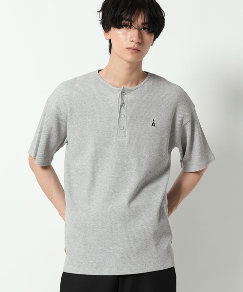 ALAND ヘンリーネック tシャツ 半袖 「UNISEX」ALAND／ロゴヘンリー