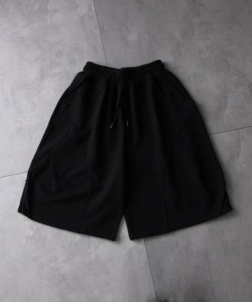 ワイドパンツ スウェットパンツ ジャージ 「MADE IN KOREA」タック スウェット バギーショーツ/TUCKED SWEAT BAGGY SHORTS メンズ レディース | ブランド登録なし | 03