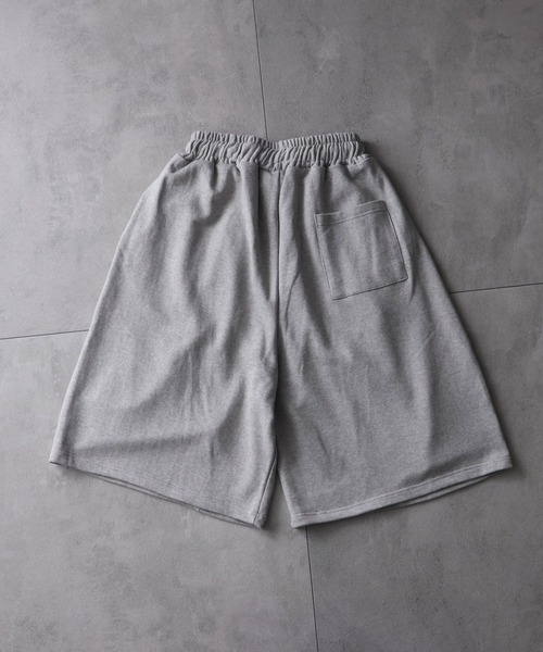 ワイドパンツ スウェットパンツ ジャージ 「MADE IN KOREA」タック スウェット バギーショーツ/TUCKED SWEAT BAGGY SHORTS メンズ レディース | ブランド登録なし | 13