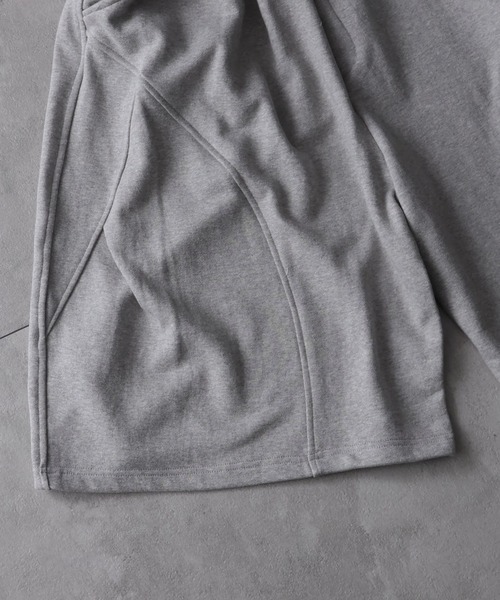 ワイドパンツ スウェットパンツ ジャージ 「MADE IN KOREA」タック スウェット バギーショーツ/TUCKED SWEAT BAGGY SHORTS メンズ レディース | ブランド登録なし | 16