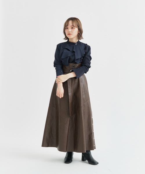 UNITED TOKYO」 長袖ブラウス 1 ブルー レディース UNITED TOKYO 