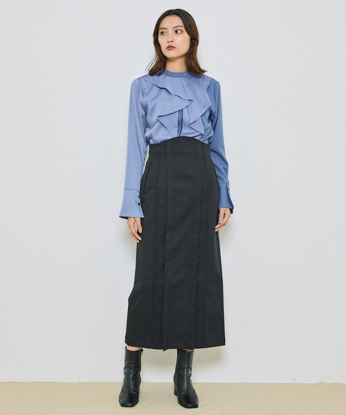 UNITED TOKYO」 長袖ブラウス 1 ブルー レディース UNITED TOKYO 
