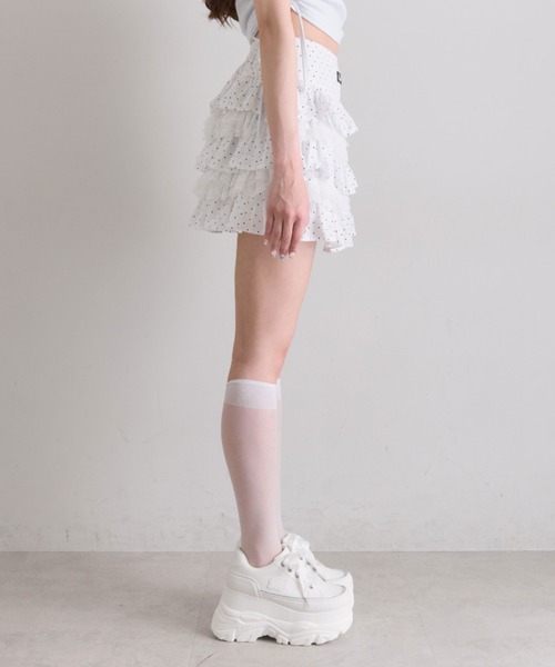 レディース 【新品】Milky Dot♡フリルスカート ラベンダー【タグ付き】