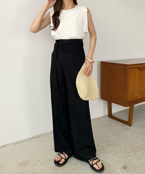 「callautia」 パンツ MEDIUM グレー レディース_画像8