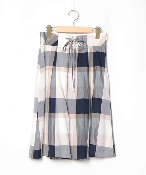 美品 ブルーレーベル クレストブリッジ フレアスカート 春色 ふんわり ミディ丈 BLUE LABEL CRESTBRIDGE（ブルーレーベルクレストブリッジ） フレア