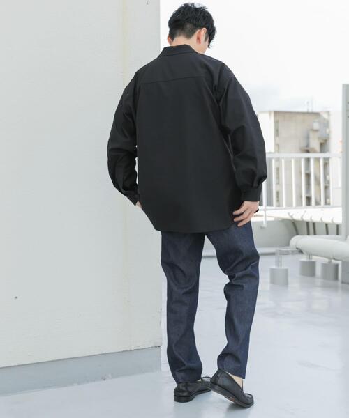 「URBAN RESEARCH ROSSO MEN」 長袖シャツ MEDIUM ブラック メンズ_画像9