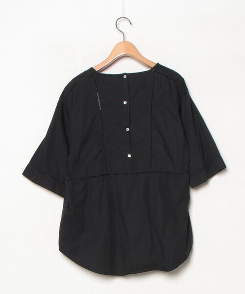 「Bshop」 「India industry」半袖ブラウス 1 ブラック レディース_画像2