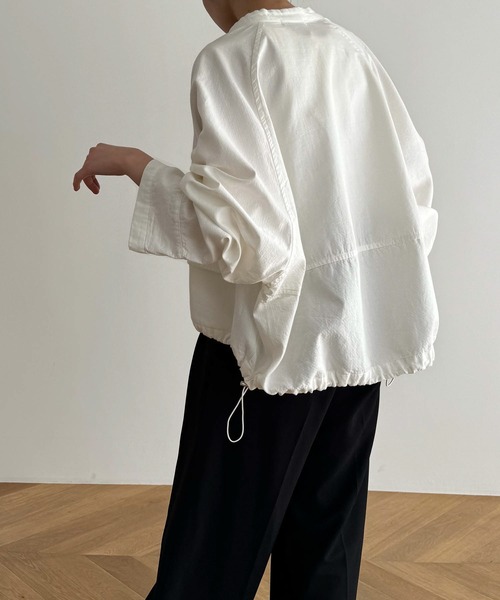 「CANAL JEAN」 「El mar」ノーカラージャケット ONE SIZE ホワイト レディース_画像3