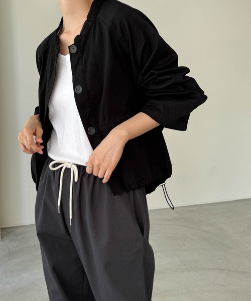 「CANAL JEAN」 「El mar」ノーカラージャケット ONE SIZE ホワイト レディース_画像5