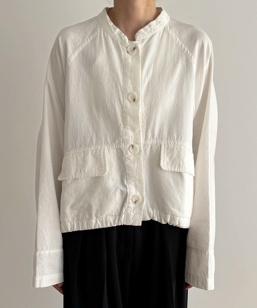 「CANAL JEAN」 「El mar」ノーカラージャケット ONE SIZE ホワイト レディース_画像9