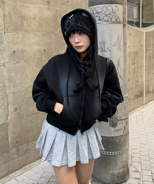 「lilful」 「lilful」ジップアップパーカー F ピンク レディース_画像3