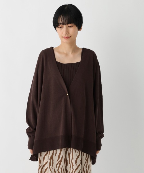 「Elura」 カーディガン MEDIUM ダークブラウン レディース_画像9