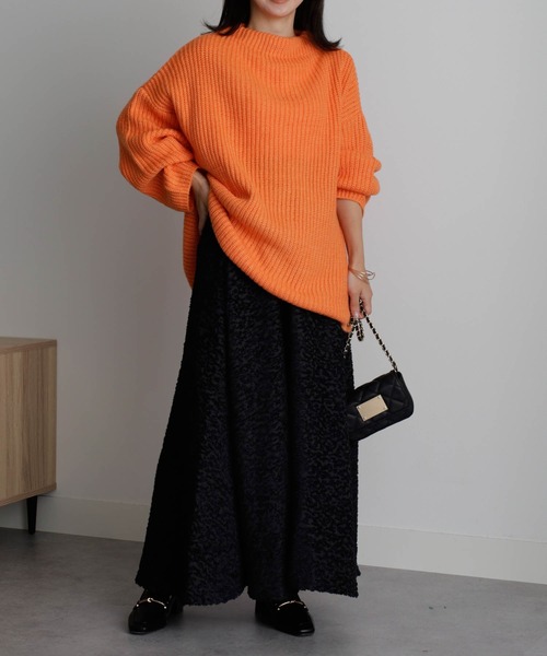 RANAN（ラナン） ニット セーター ゆったりふわふわ プチハイネック