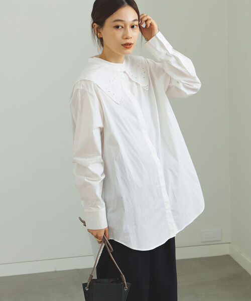 正規店即納 シャツ ロングスリーブブラウス ZOZOTOWN PayPayモール店 - 通販 - PayPayモール ブラウス BEAMS HEART / 刺繍襟付き 最安値安い