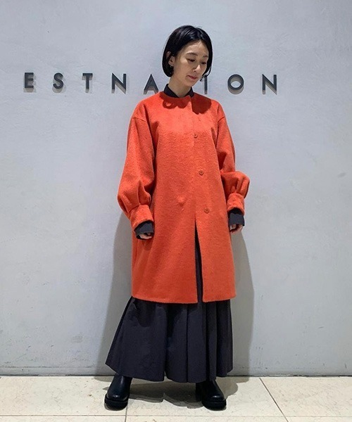 超激得在庫 ESTNATION PayPayモール店 - 通販 - PayPayモール / モヘヤウールシャギーパフスリーブコート ZOZOTOWN NEW通販