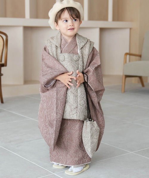 utatane 着物 七五三3歳用被布コートセット 男の子 ジャガード