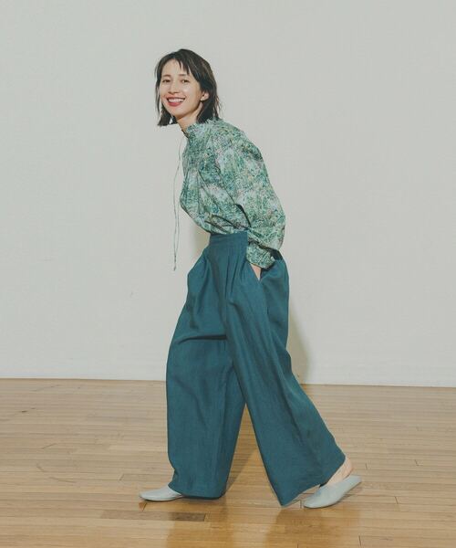 シャツ ブラウス kazumiさんコラボ リバティプリントシャツ kazumiさんコラボ ADIEU