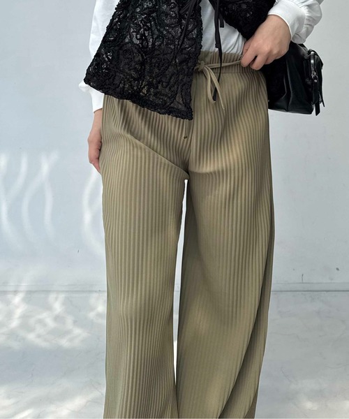 AS KNOW AS（アズノゥアズ） パンツ ベルト付き カットOK!! プリーツ
