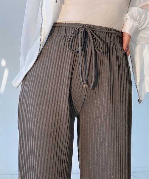 AS KNOW AS（アズノゥアズ） パンツ ベルト付き カットOK!! プリーツ