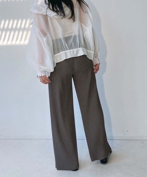 AS KNOW AS（アズノゥアズ） パンツ ベルト付き カットOK!! プリーツ