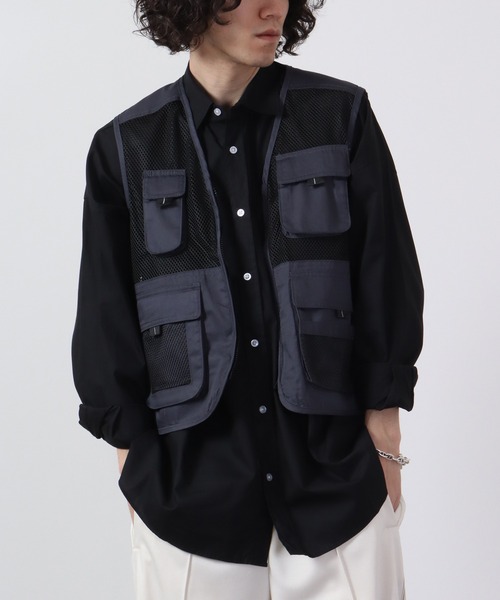 pelleq メッシュベスト FUNALIVE ベスト ジレ PIRARUCU メッシュベスト メンズ