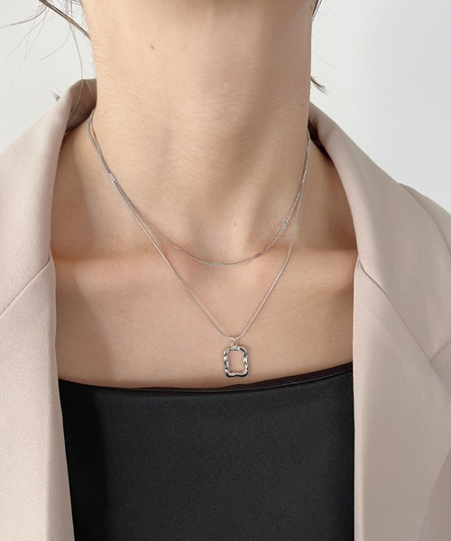 スクエアモチーフ ネックレス スクエアモチーフ ネックレス sinc(シンク) - Eight Hundred Ships & Co.